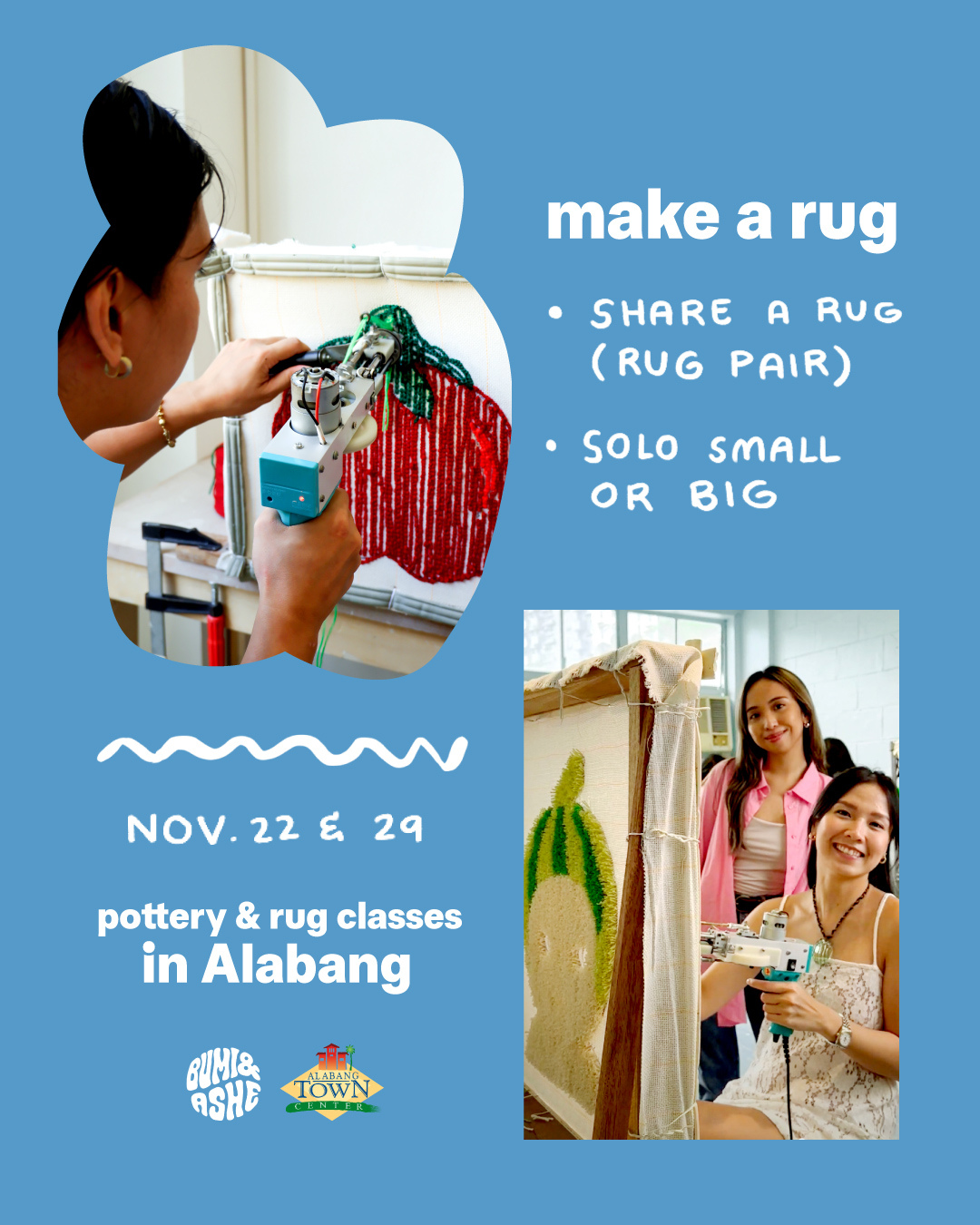 Pottery & Rug Classes at Alabang Town Center, Town Plaza