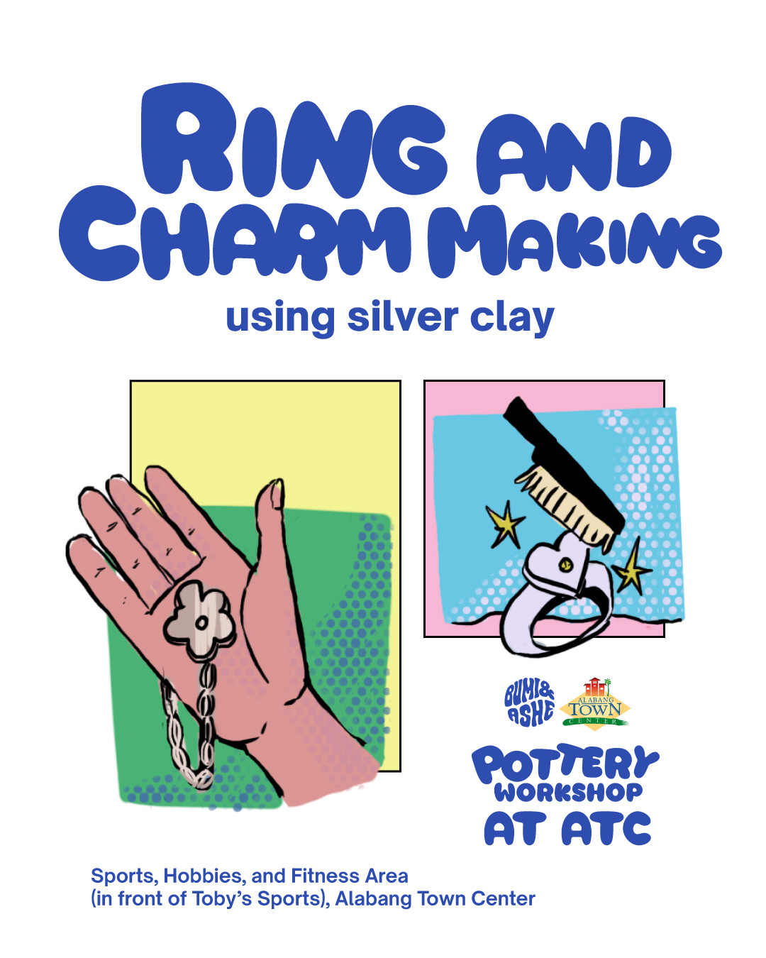Pottery, Rug Making, and Jewelry Making at ATC, Sports, Hobbies, and Fitness Area (in front of Toby's Sports).