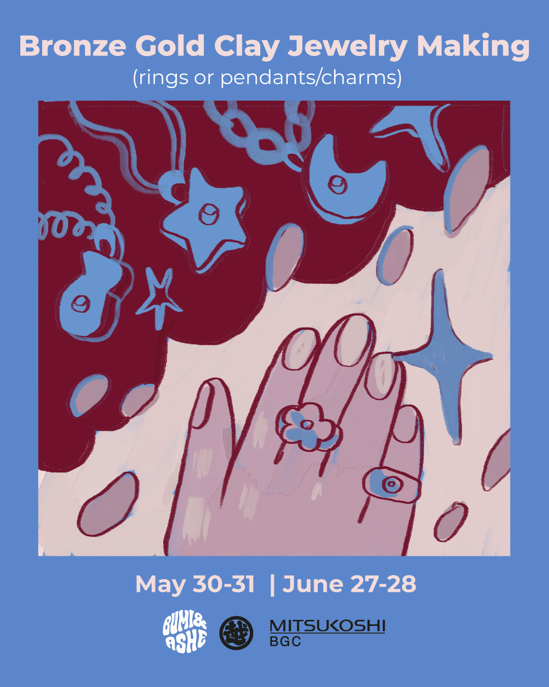 Pottery, Tufting & Metal Clay Workshops at MITSUKOSHI BGC May & June