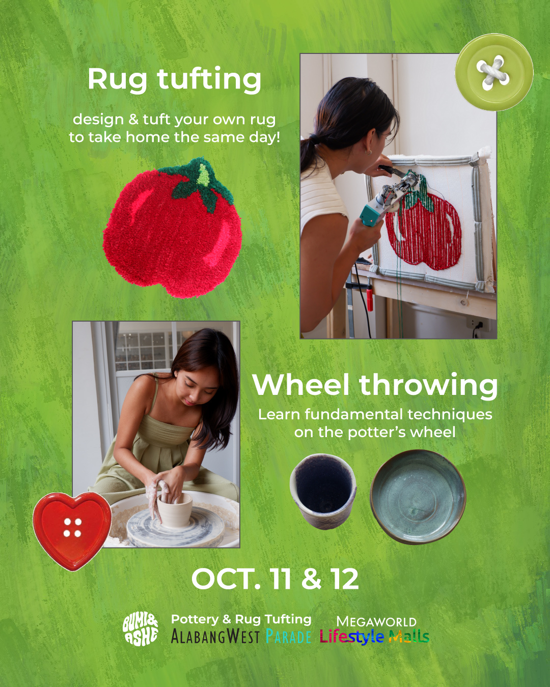 Pottery and Rug Tufting in Alabang West Parade