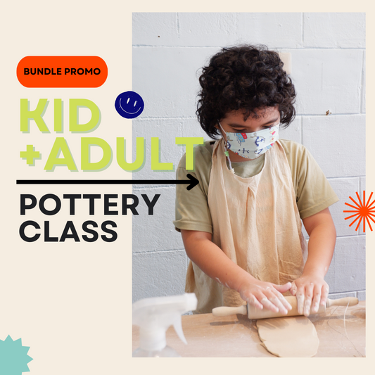 Kid+Adult Pottery Class Promo Bundle (Beginner-friendly)